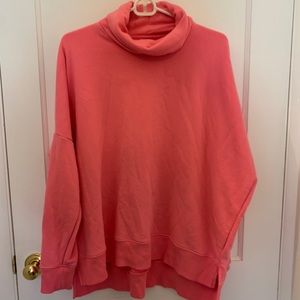 Aerie pink turtleneck sweatshirt, size small